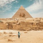 person walking near The Great Sphinx