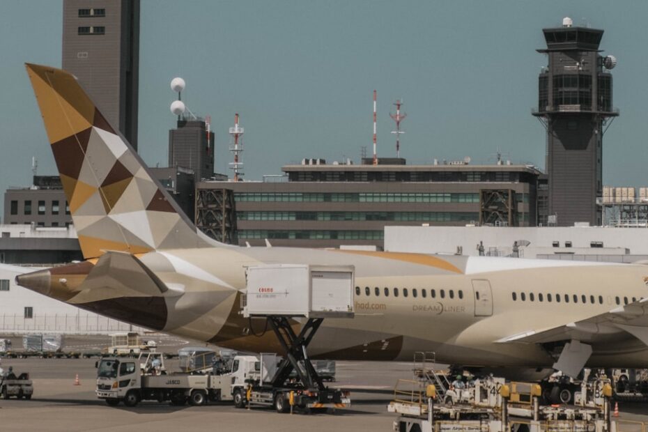 beige airliner on airport